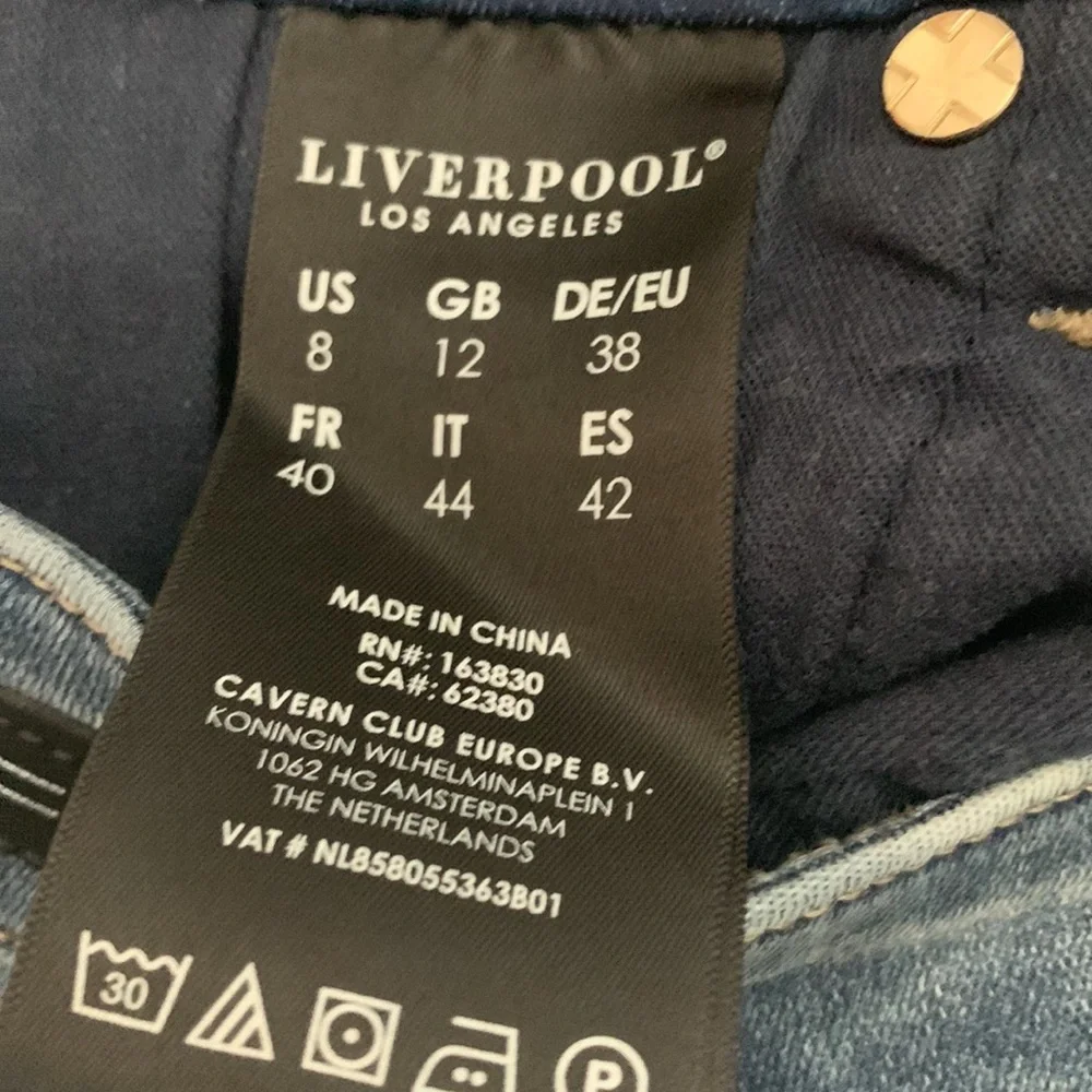Liverpool Jeans Company Medium Blue Cropped Flare Jeans - Picture 8 of 16